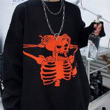 Load image into Gallery viewer, LMCAVASUN Harajuku Loose Sweater Women Gothic Punk Skull Pattern Oversized Sweater Jumper Full Sleeve Female Streetwear Sweaters