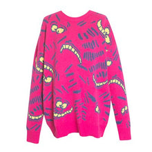 Load image into Gallery viewer, Streetwear Sweater Women 2019 Autumn Winter Cartoon Comic Garfield Printed Covering Yarn Casual Oversized Knitted Pullover