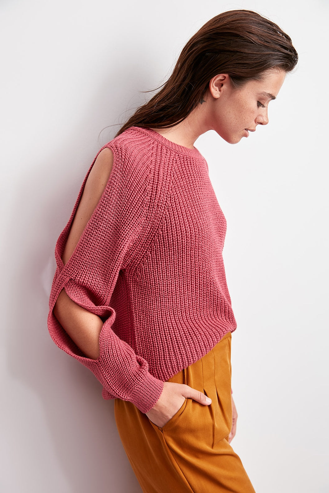 Trendyol Purple Sleeve Detail Sweater Sweater TWOAW20ZA0061