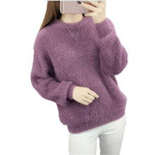 Load image into Gallery viewer, New Velvet Pullover Sweater Women Loose Warm Knitted Sweaters Elegant Casual Winter Clothes Women Jumper Casaco Feminino Q1984
