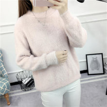 Load image into Gallery viewer, New Velvet Pullover Sweater Women Loose Warm Knitted Sweaters Elegant Casual Winter Clothes Women Jumper Casaco Feminino Q1984
