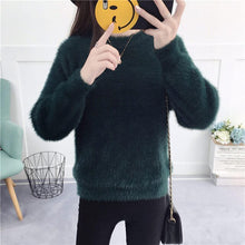 Load image into Gallery viewer, New Velvet Pullover Sweater Women Loose Warm Knitted Sweaters Elegant Casual Winter Clothes Women Jumper Casaco Feminino Q1984
